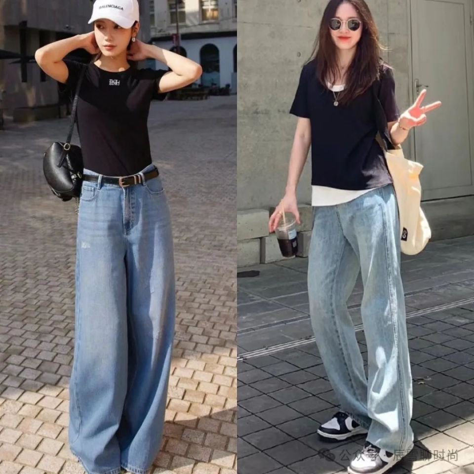 三,基础款衣服更时尚搭配技巧重点为:上衣的版型应选择宽松的,这样能