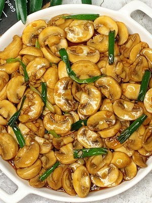 好吃不胖的蒜香炒口蘑!_腾讯新闻