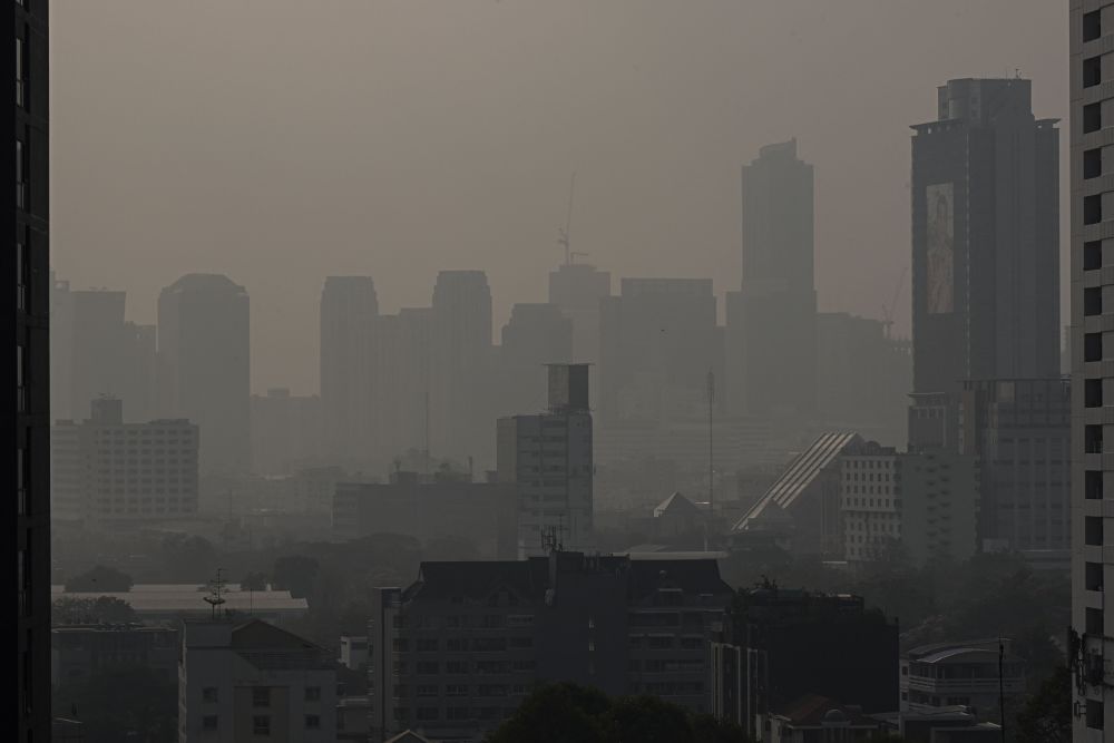 泰国曼谷遭遇雾霾天气