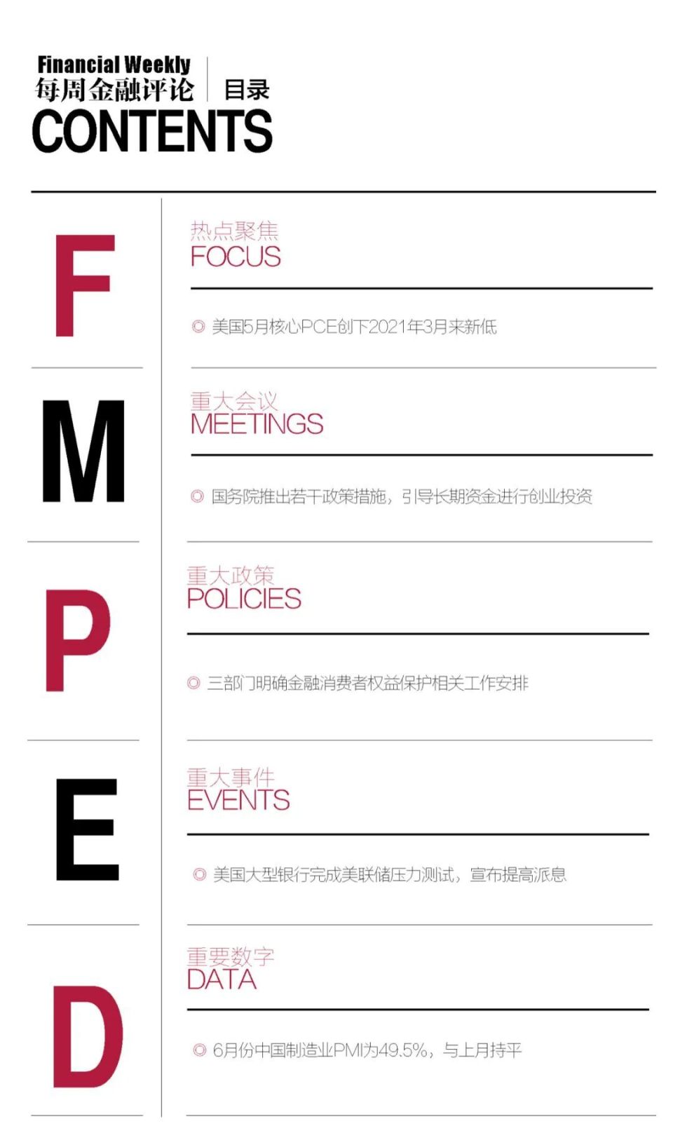 国务院推政策措施引导长期资金进行创业投资；美国5月核心PCE创3年来新低｜每周金融评论（2024.6.24-2024.6.30）-腾讯新闻