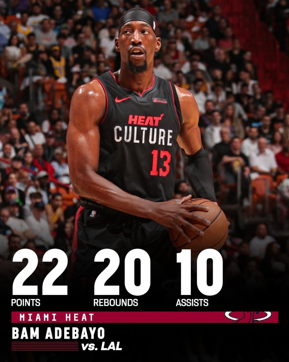 本场比赛阿德巴约投篮20中9,命中1记三分并且罚球5中3,拿到5个进攻