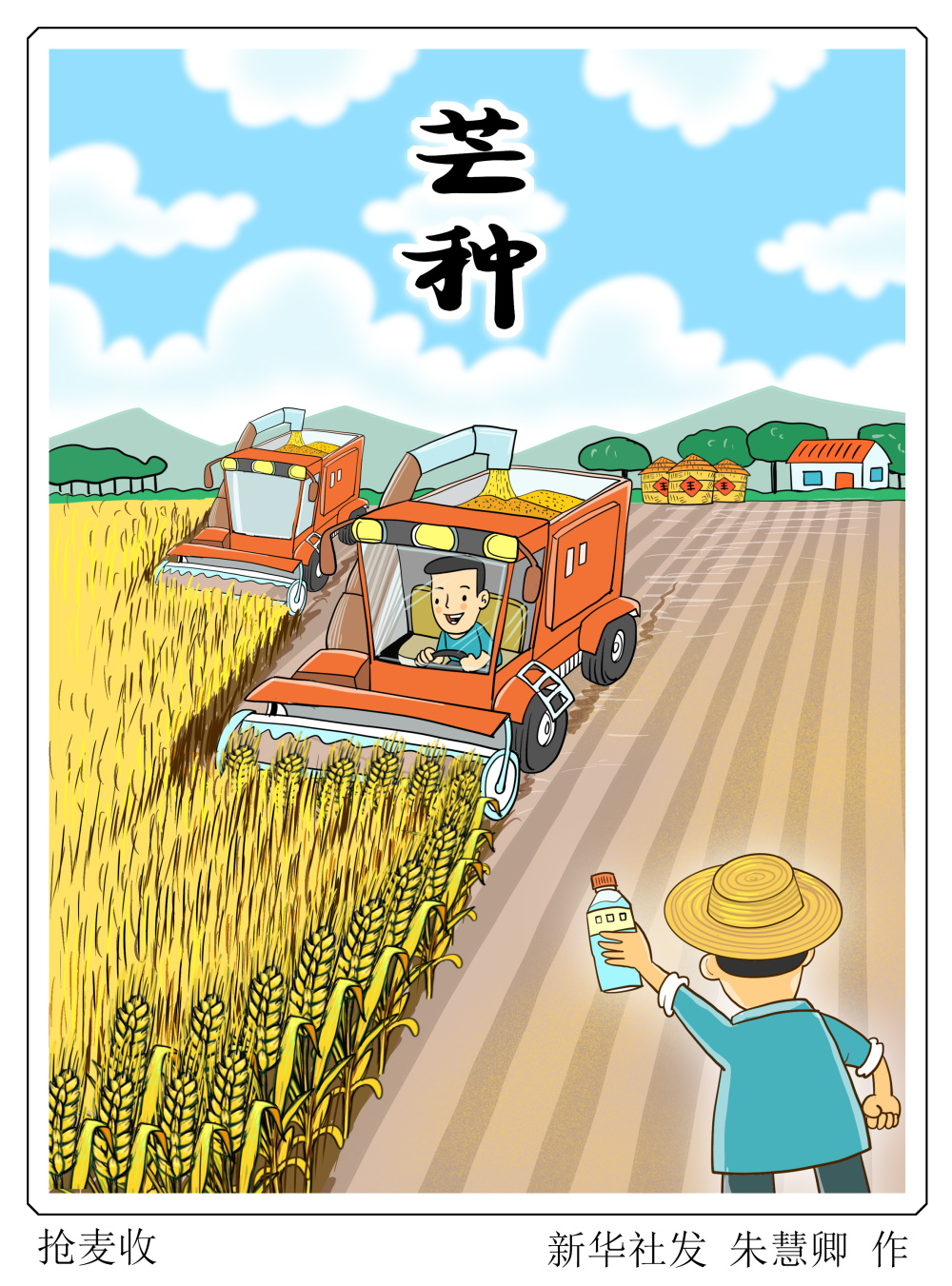 (图表·漫画)[二十四节气·芒种]抢麦收