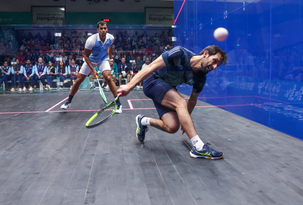 壁球——男子团体决赛:印度队夺冠