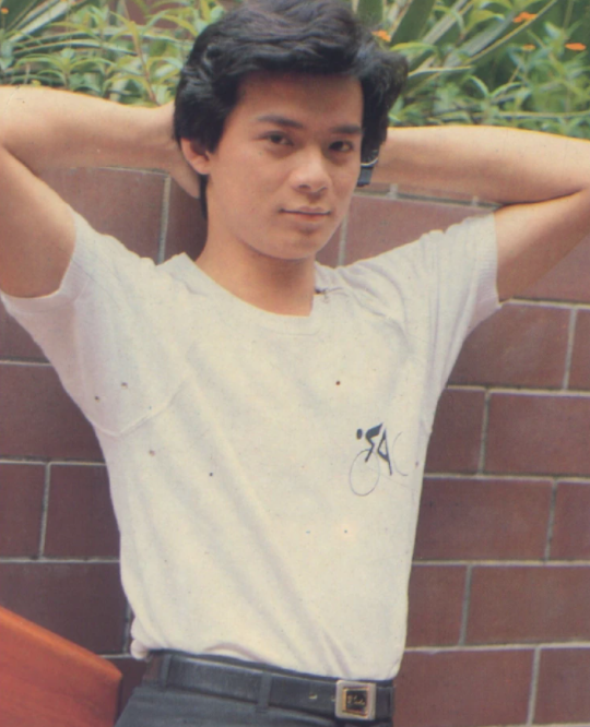 年轻的黄日华骨骼分明