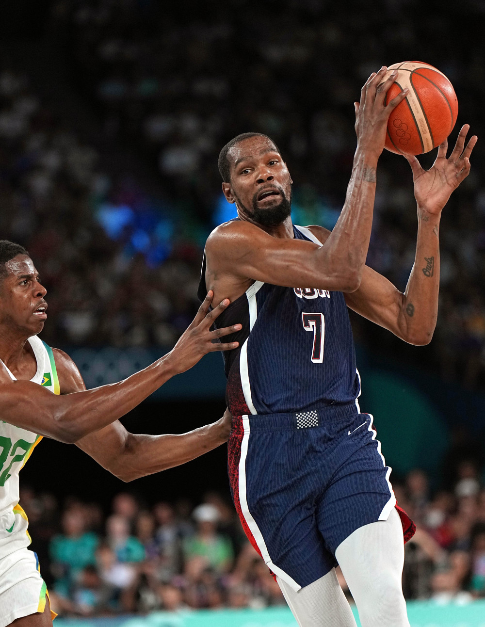 新华社记者 孟永民 摄8月6日,美国队球员杜兰特