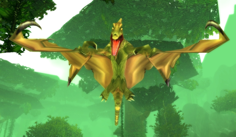 今天这是一只十分可爱的绿色翼手龙宝宝!