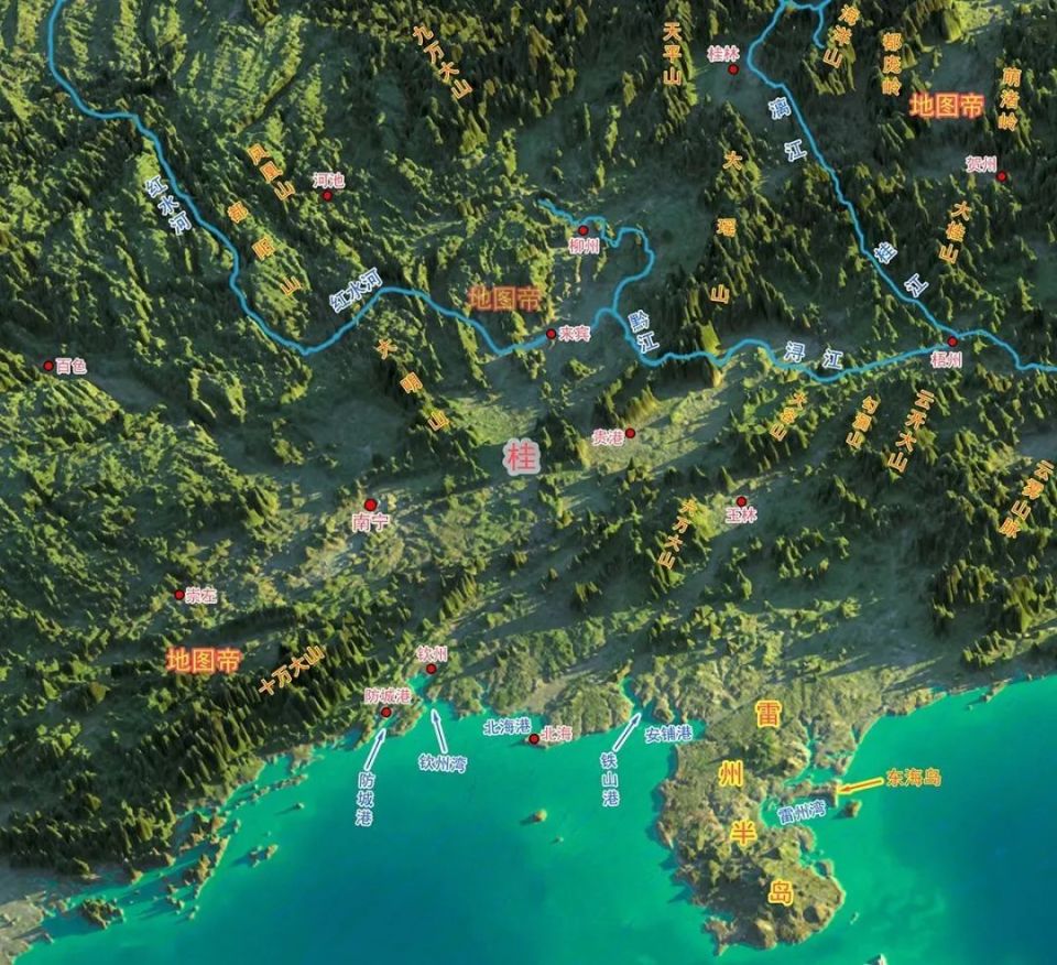 明明靠近南海,为何称北海市?