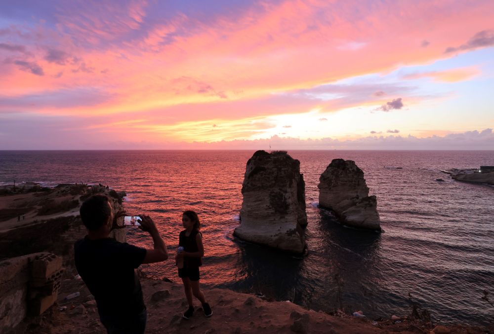 黎巴嫩:鸽子岩日落