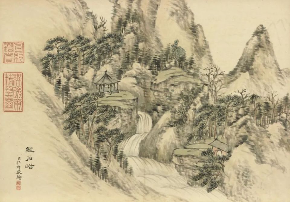 北京保利拍卖丨山势欲尽处——弘仁《湖山清逸》与弘旿《翠屏云繡》山水二