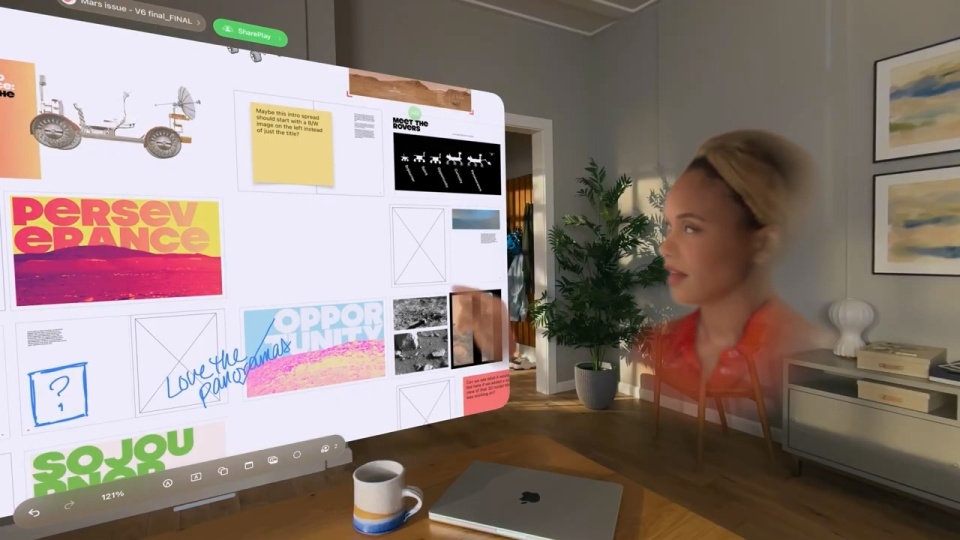 苹果spatialpersona初体验支持5人沉浸式虚拟聊天看视频