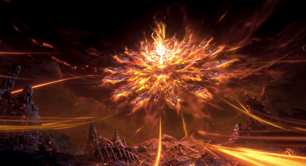 炎帝萧炎现身无尽火域,庇佑洛神族,异火恒古尺与佛怒帝炎莲帅翻