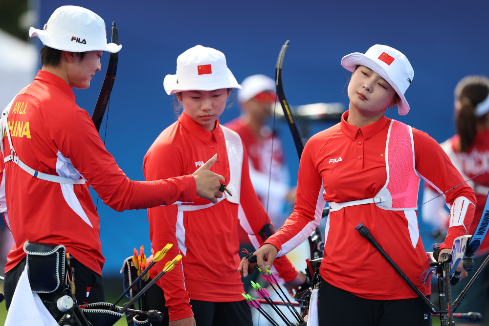 巴黎奥运会丨射箭——中国队晋级女子团体金牌赛