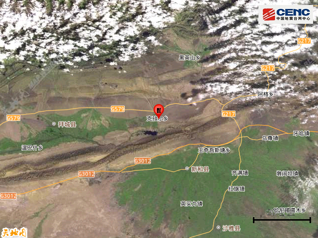 新疆阿克苏地区拜城县发生3.2级地震