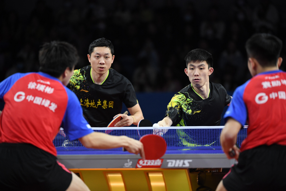 乒乓球——乒超联赛总决赛:山东鲁能队晋级男团决赛