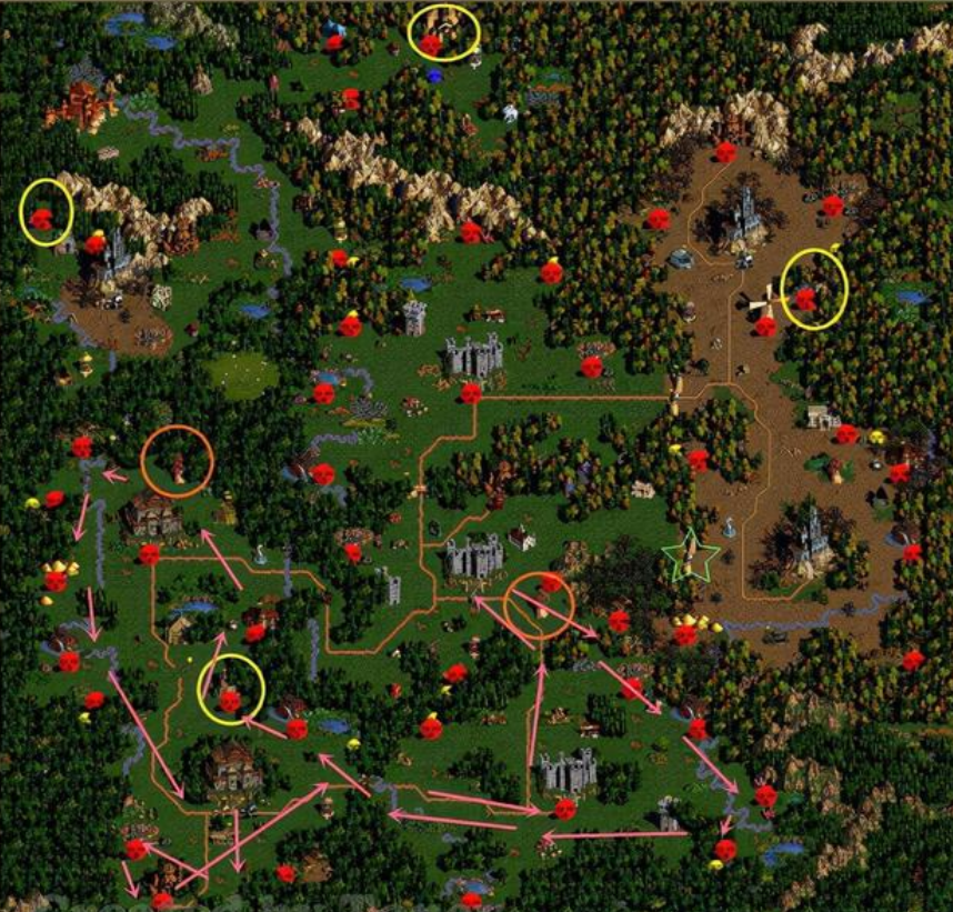 英雄无敌3:编辑地图常做的一件事,放宝物就算了,还有更离谱的