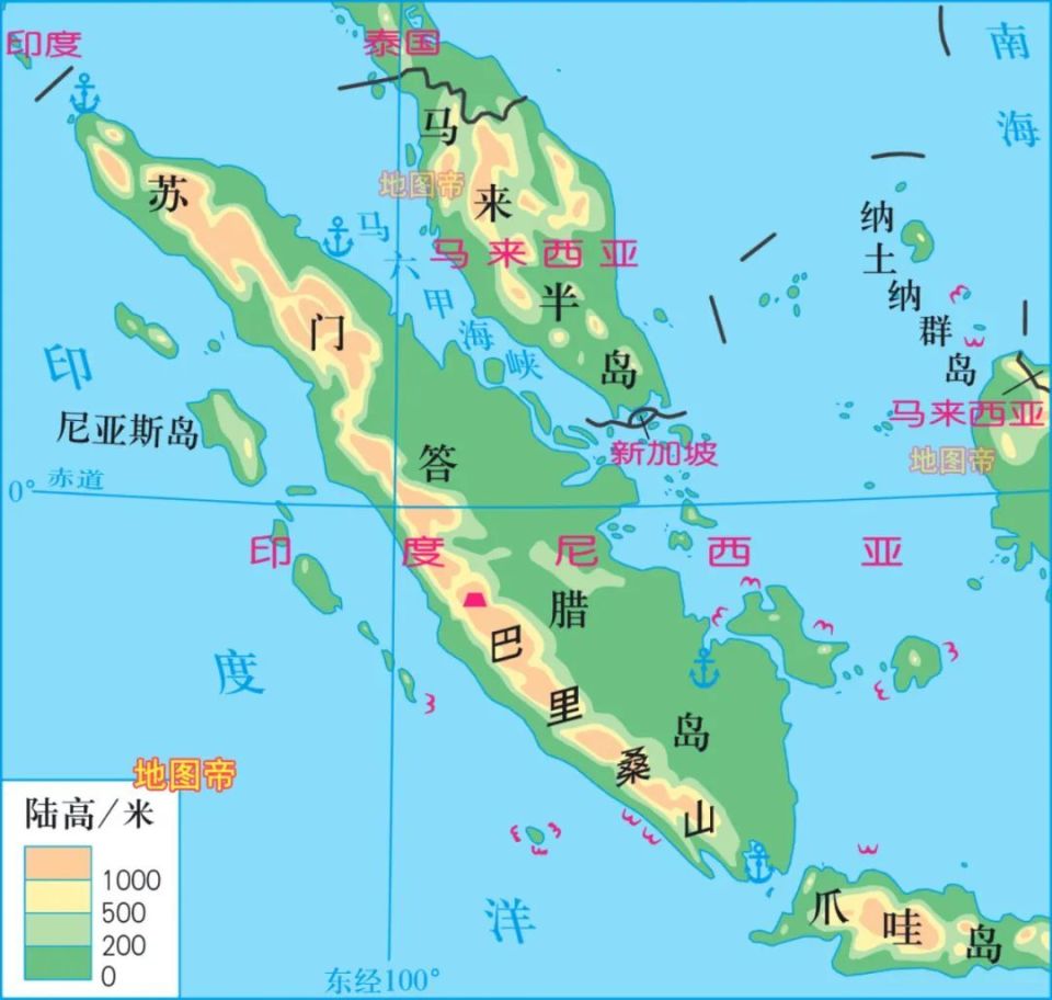 苏门答腊岛的地理位置图片
