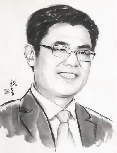 张武昌绘海风轻拂,"风车"转动,一座座矗立在蔚蓝大海上的风电机组