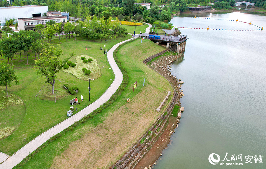 航拍马鞍山薛家洼:亲江亲水生态美