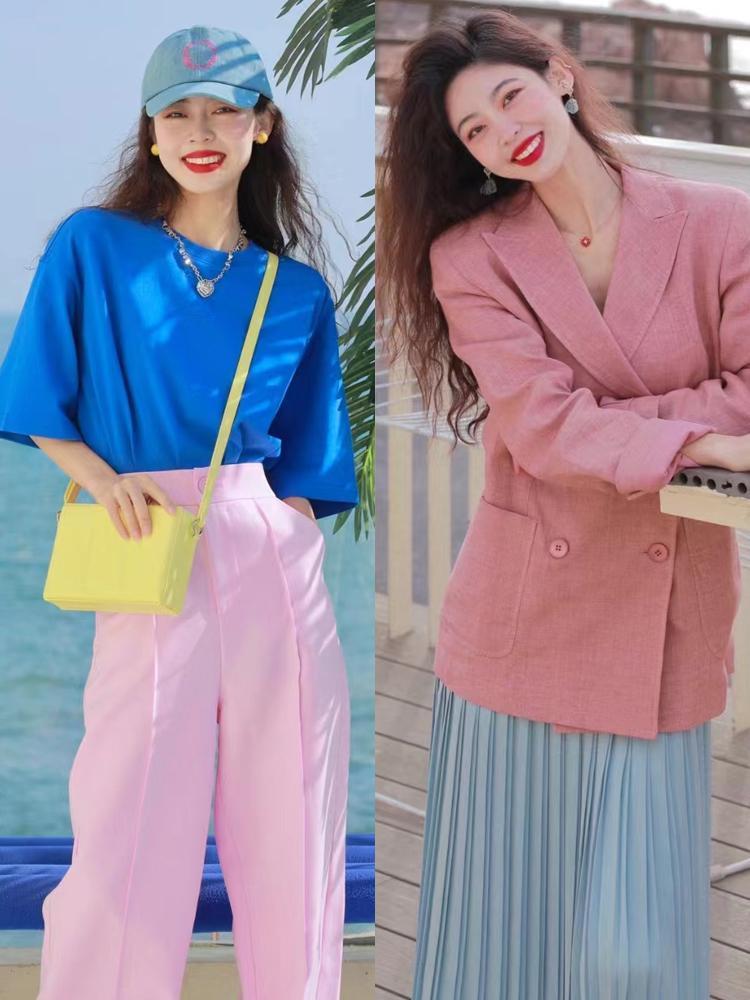 给穿衣添加点"粉色"显年轻如果初夏服装颜色搭配的够亮眼,轻轻松松让