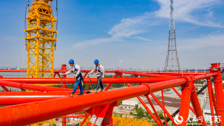 国网江苏电力供图2021年9月28日,施工现场.