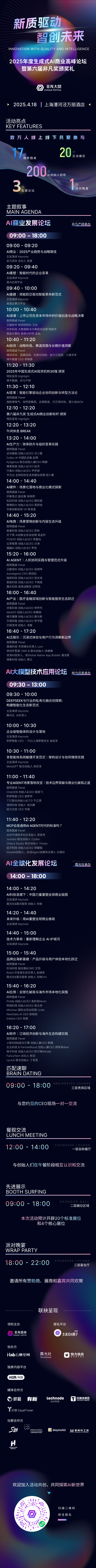 4月18日上海｜生成式AI高峰论坛，三大会场商业/技术/出海，定义AI时代创新基准 · 原文图片 5