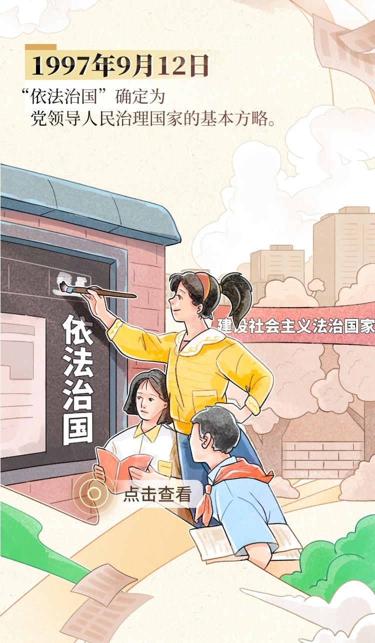 一幅手绘长卷见证法治中国75年壮阔华章