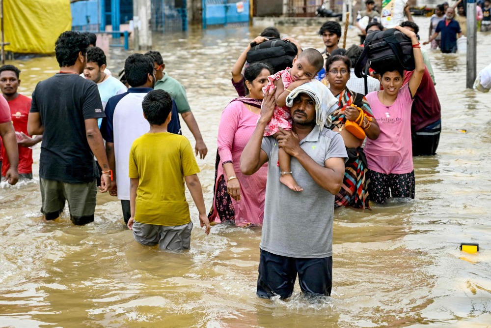印度南部地区遭遇洪水袭击