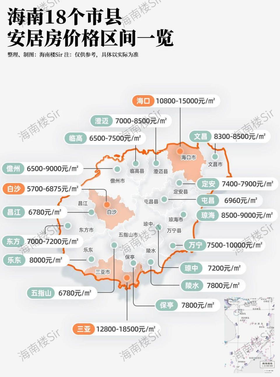 2020年海南房价分布图图片