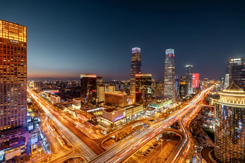 北京市朝阳区夜景图片