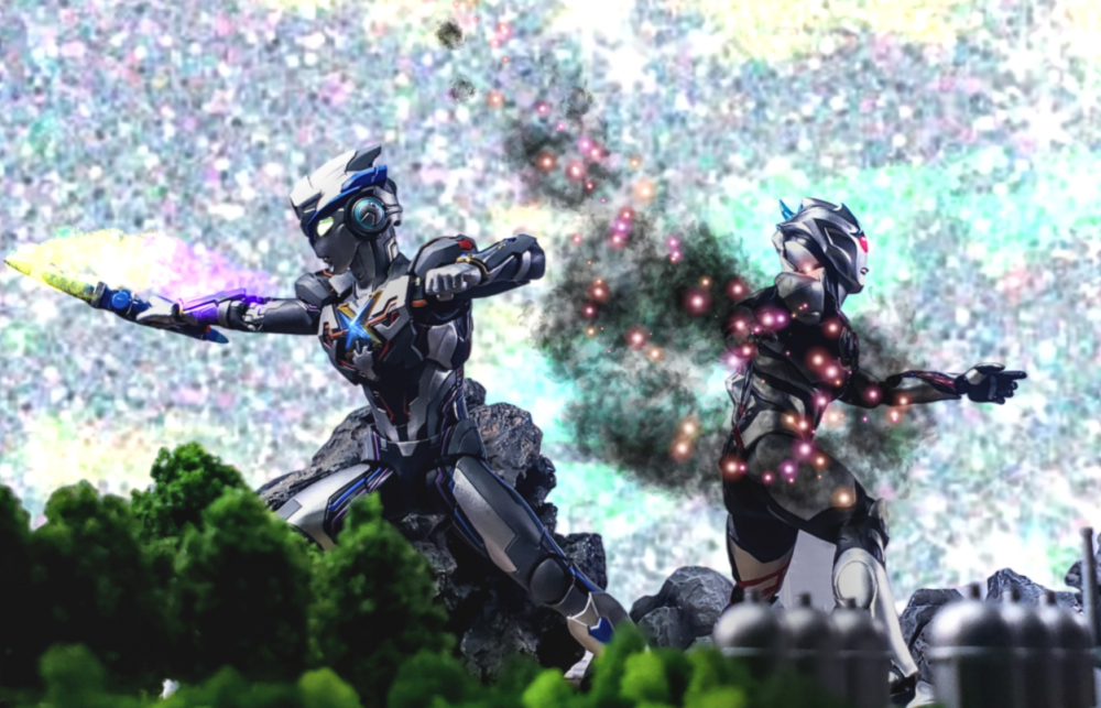 在这至急之时,胸前铭刻着x的巨人从彩虹彼岸出现了——下一集,布莱泽