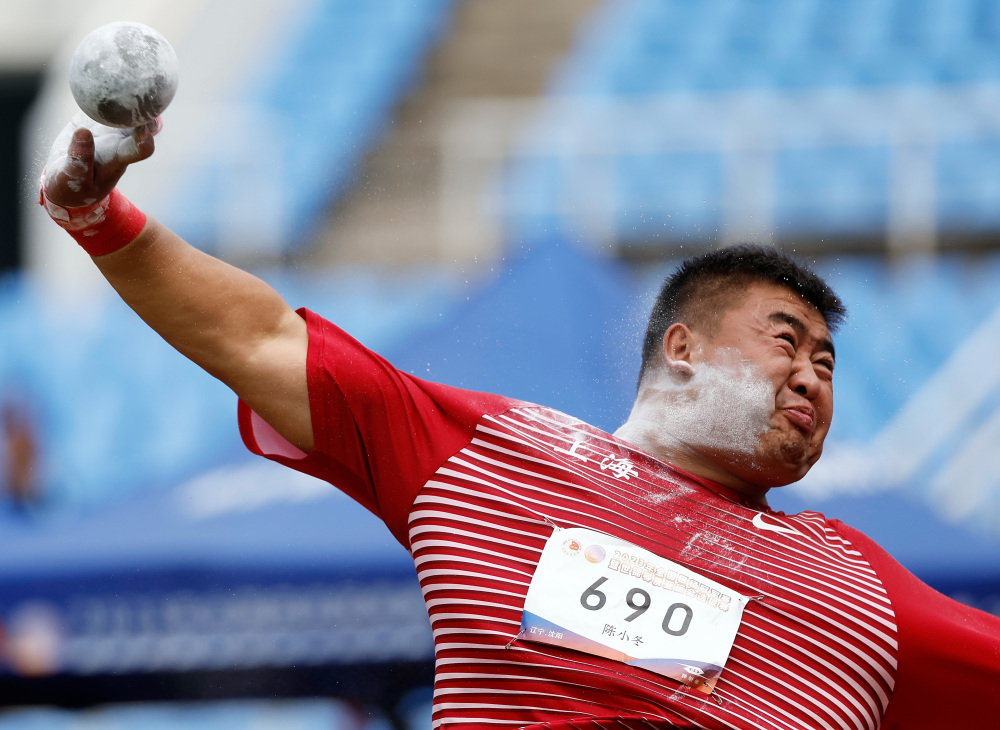 体育田径全国冠军赛男子铅球赛况