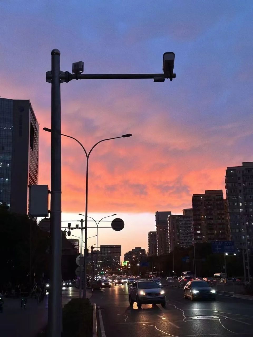 北京昨天的晚霞,美翻了
