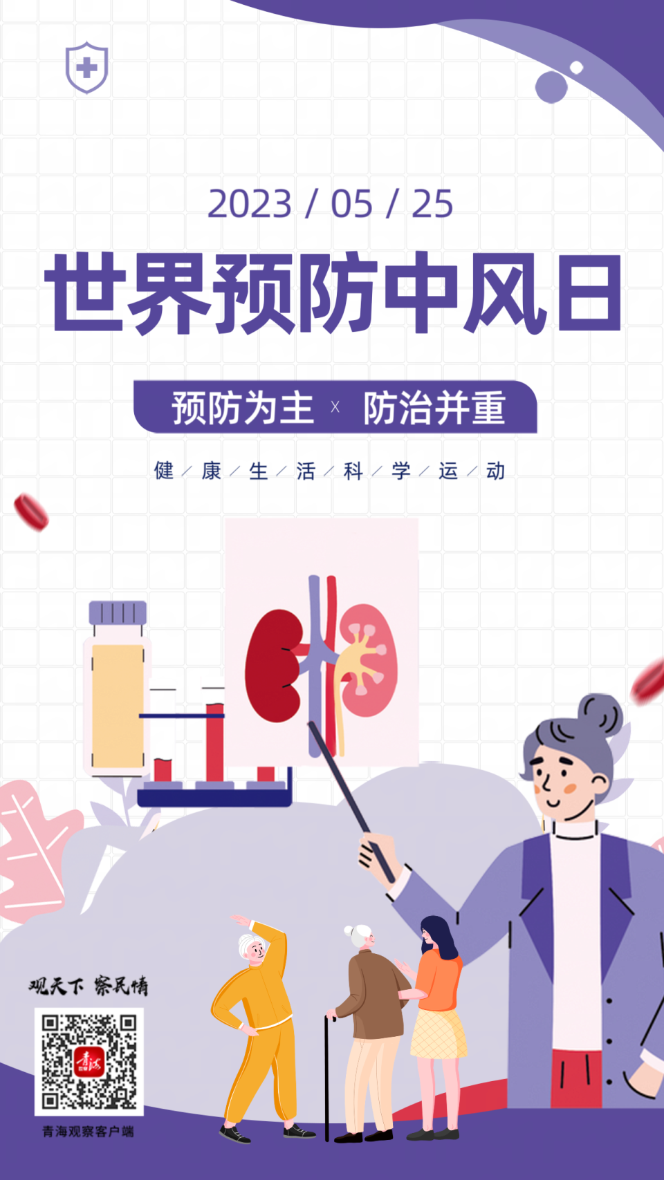 海报世界预防中风日