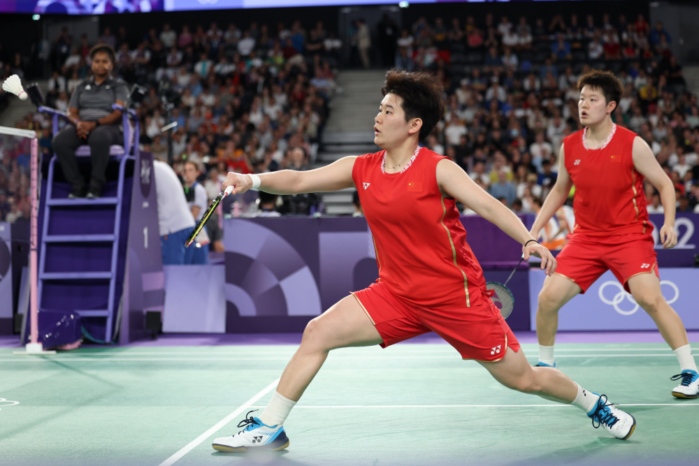 巴黎奥运会 | 羽毛球——女双小组赛:刘圣书/谭宁获胜(2)