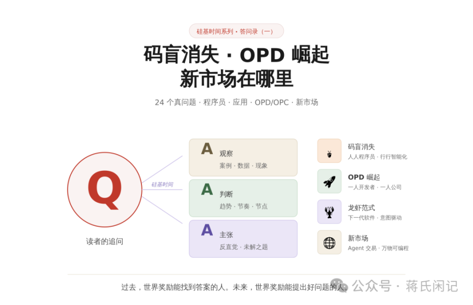 硅基时间万字长文答问录：码盲消失，OPD 崛起，新市场在哪里