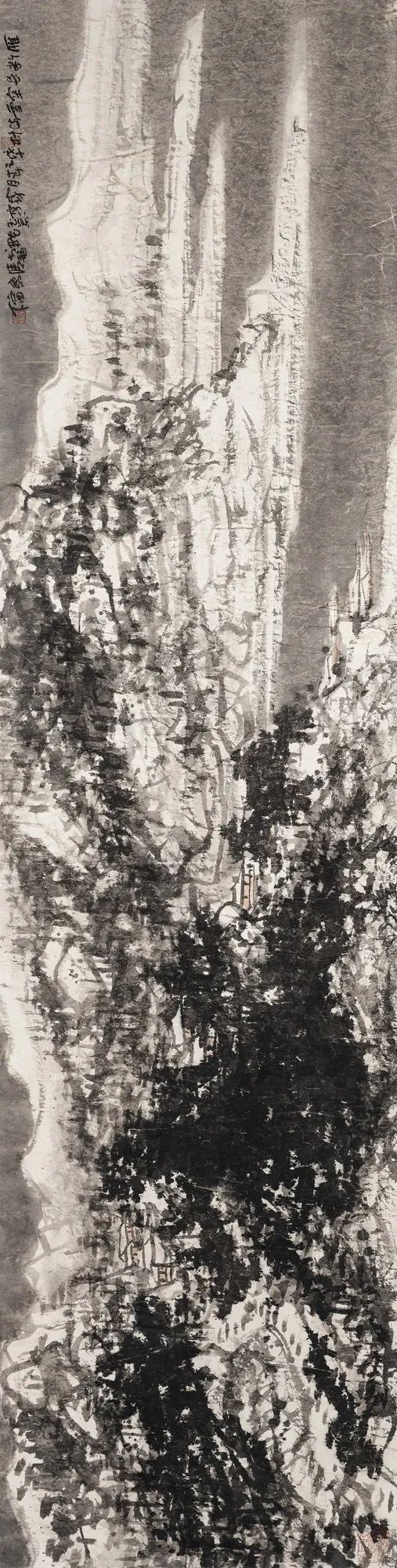 lot 3073崔如琢69雁断长空雪淡村2008年作 镜框 设色纸本6936