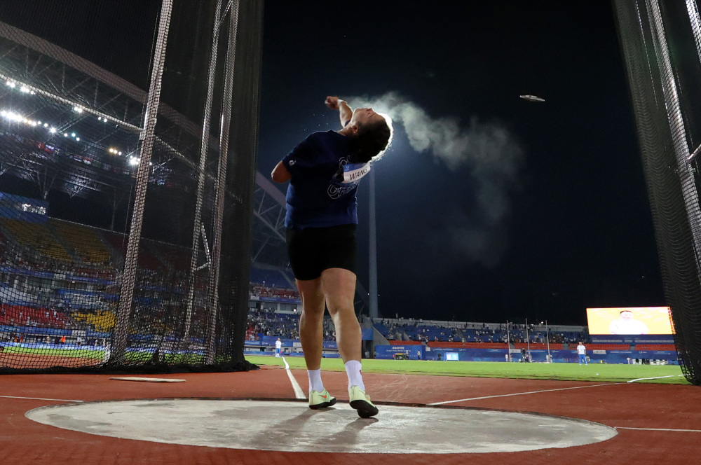 成都大运会田径女子铁饼决赛赛况