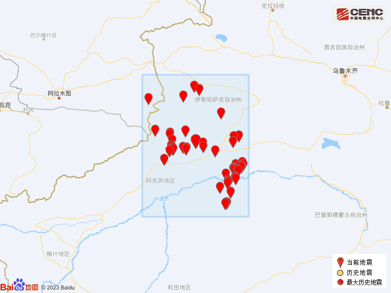 新疆阿克苏地区拜城县接连发生地震最高震级46级