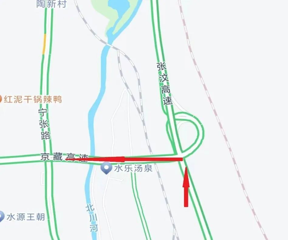 途经驾驶人可择道绕行g6京藏高速海湖出口一海湖大道一宁张公路一老营