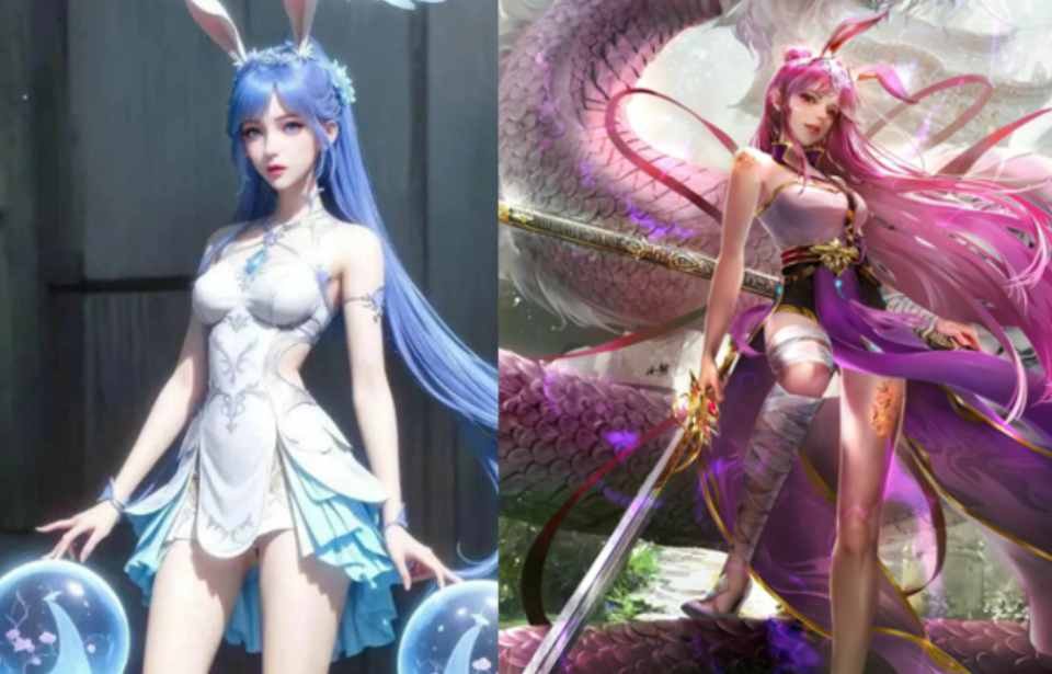 小舞双神形态来袭,红发小舞秀逆天长腿霸气侧漏,蓝发海神造型也太温柔