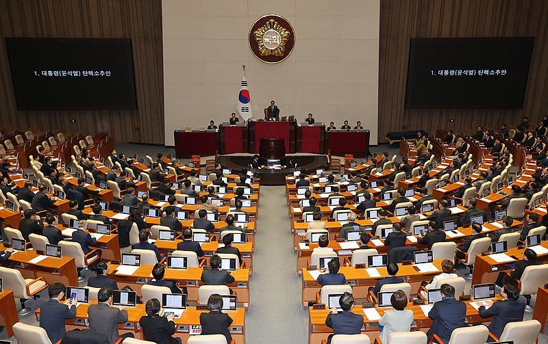 韩国国会通过总统弹劾案 尹锡悦职务立即停止