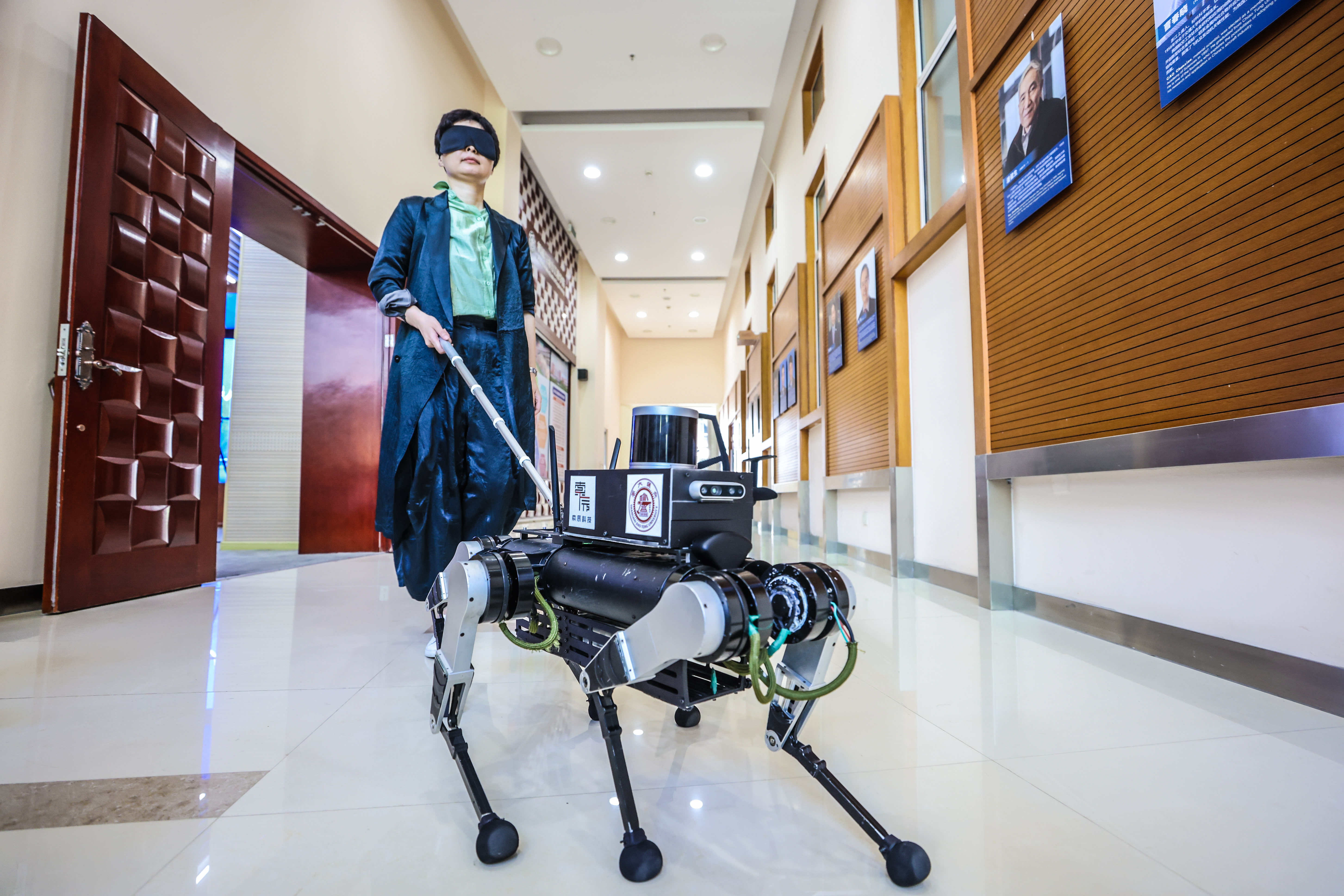 成为视障人士的"第二双眼睛" 上海交大团队研制"导盲六足机器人":1秒