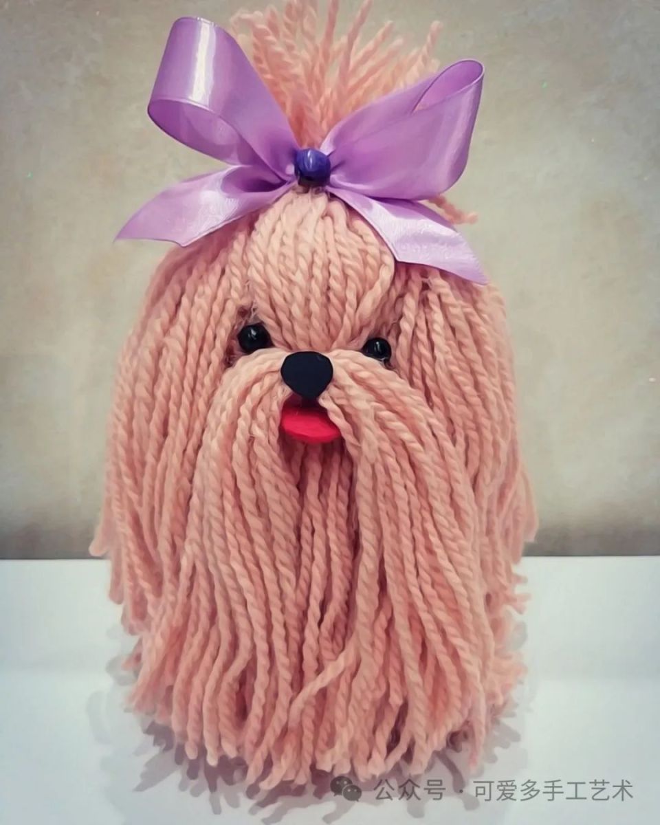 用纸板毛线绕上几十圈,一只小狗就完成了!实用的手作教程!