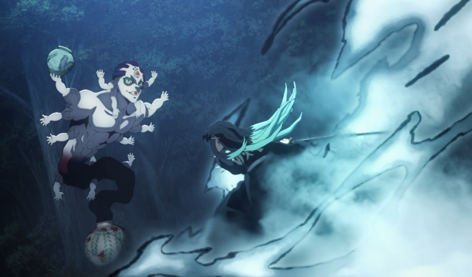 鬼灭之刃：两招就轻松压制霞柱的玉壶 这不是上六能碰瓷的实力