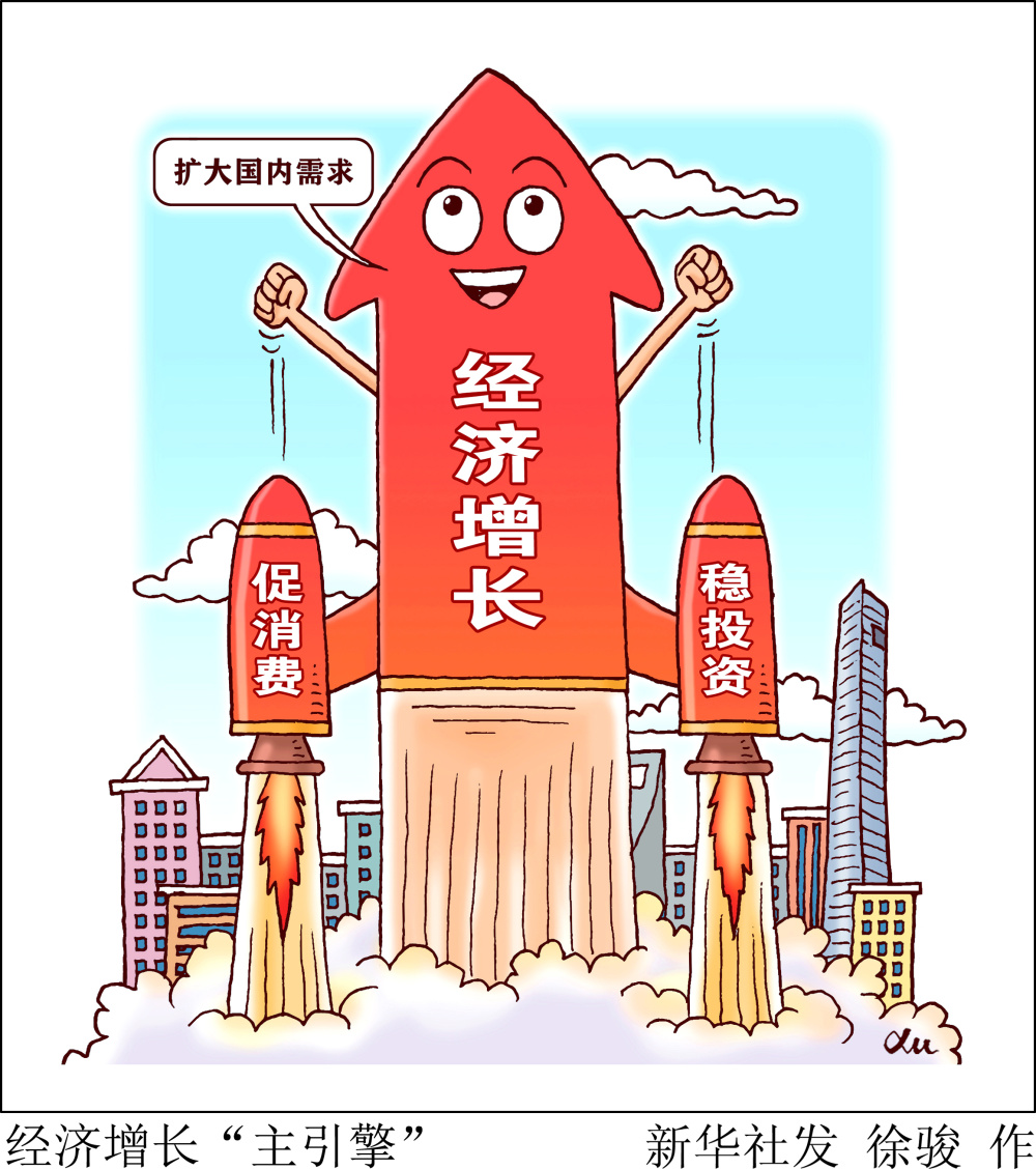 图表漫画两会漫话图说经济增长主引擎