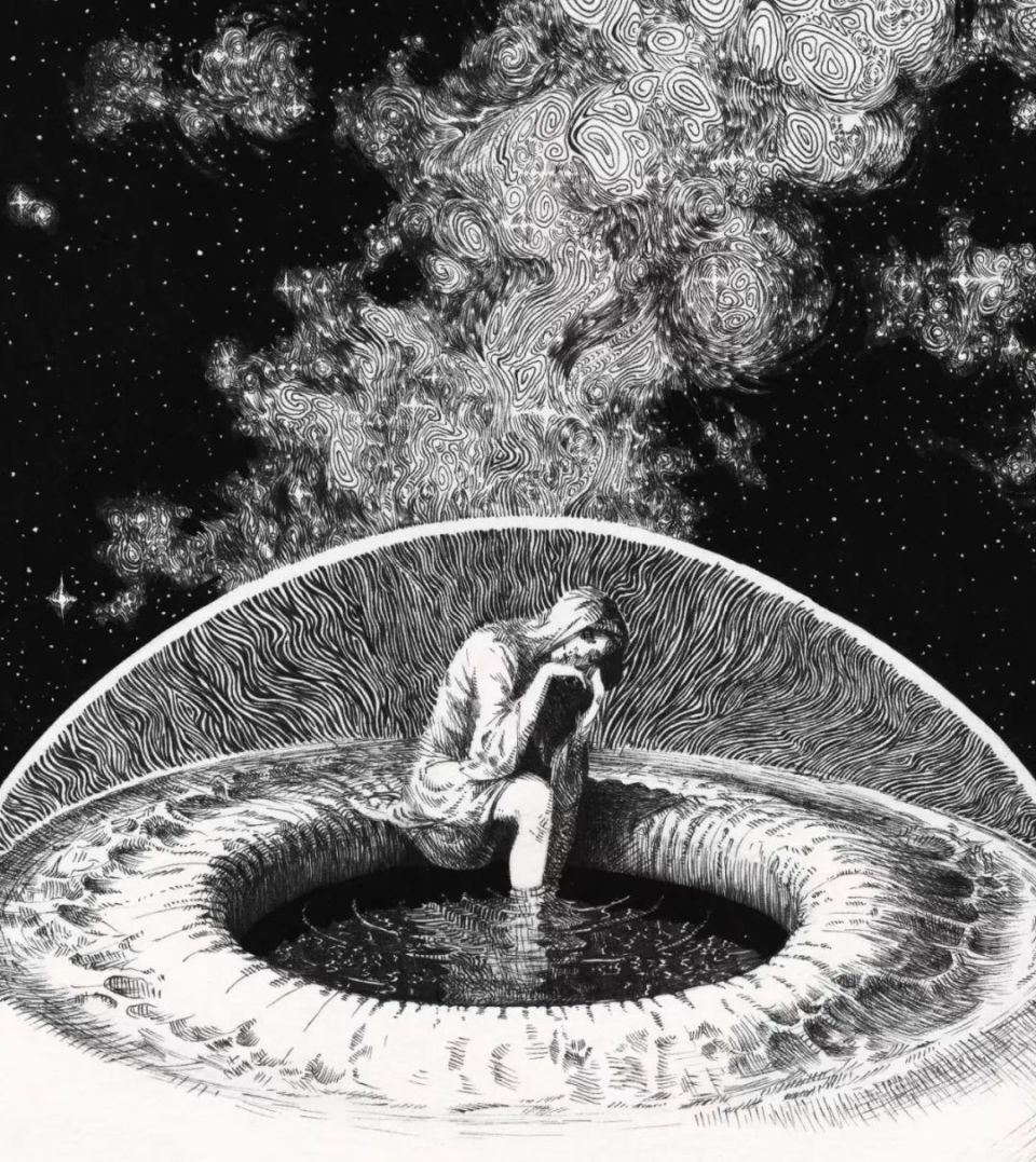 诡异的素描画作揭露复杂的人性直击人们的心灵