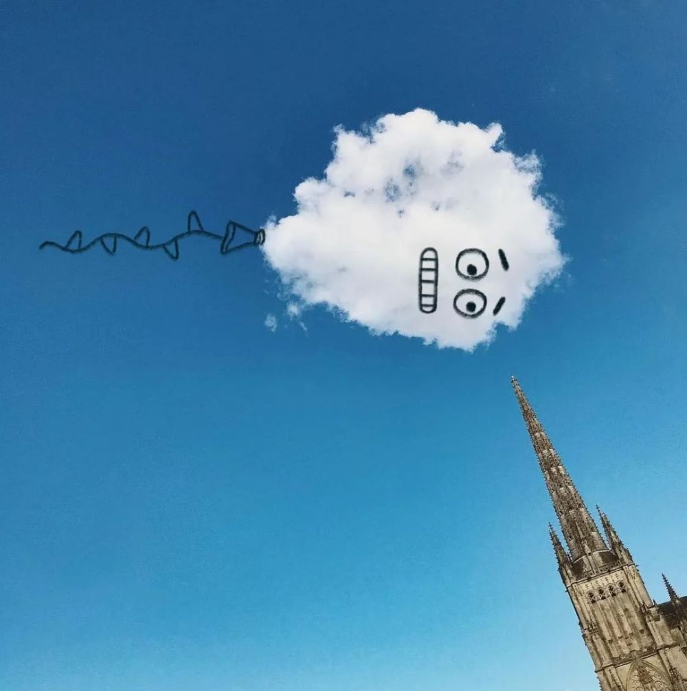 50幅创意十足的云彩涂鸦,满满的治愈感,让你一次看个够_腾讯新闻