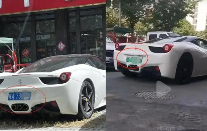 阜阳一法拉利跑车悬挂绿牌?警方回应_腾讯新闻