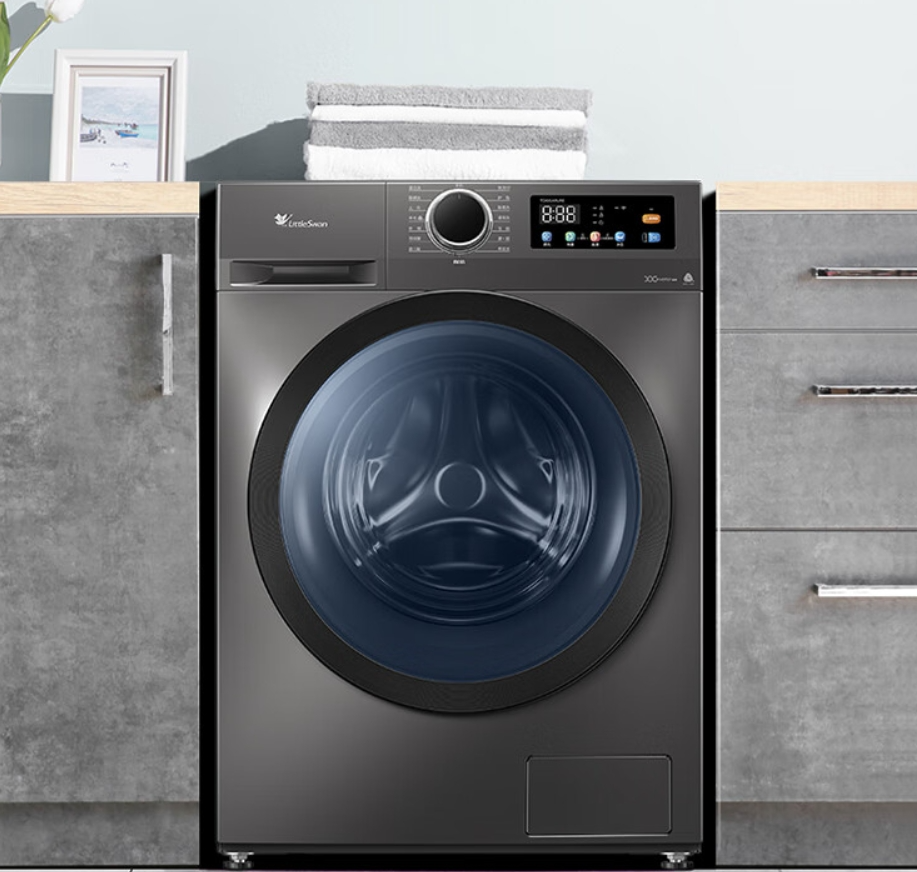 小天鹅热销款洗衣机,机身纤薄10kg大容量,1.08洗净比滚筒全自动