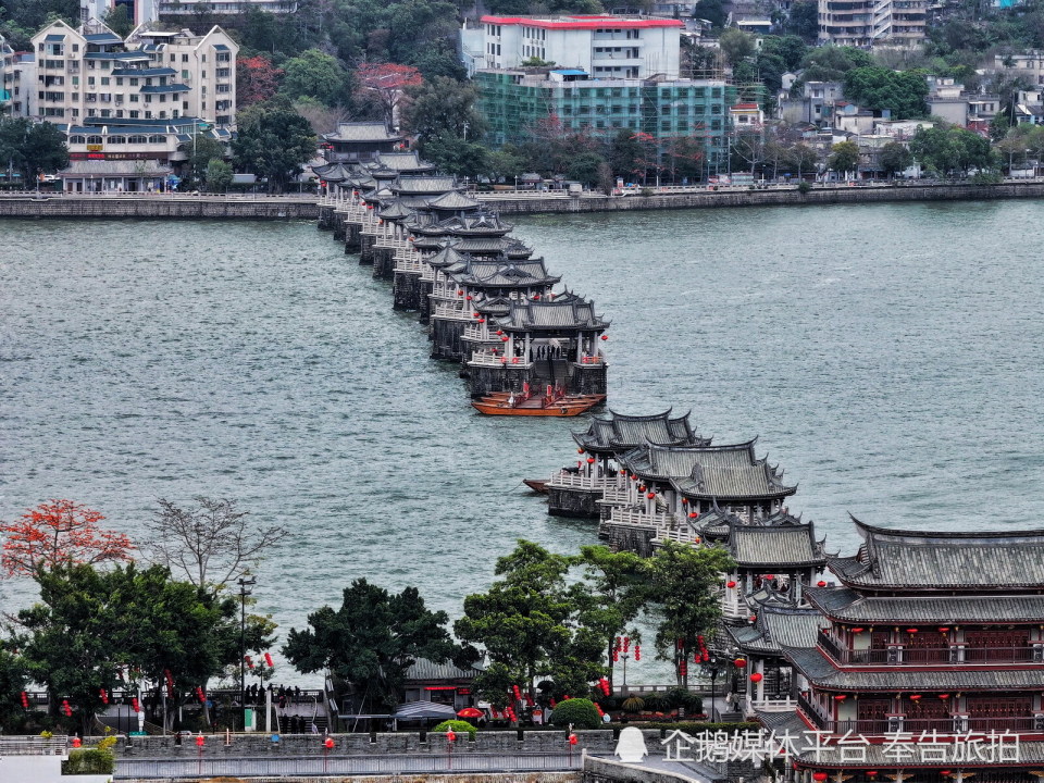 广济桥壮丽雄伟 凸显潮州悠久文化底蕴